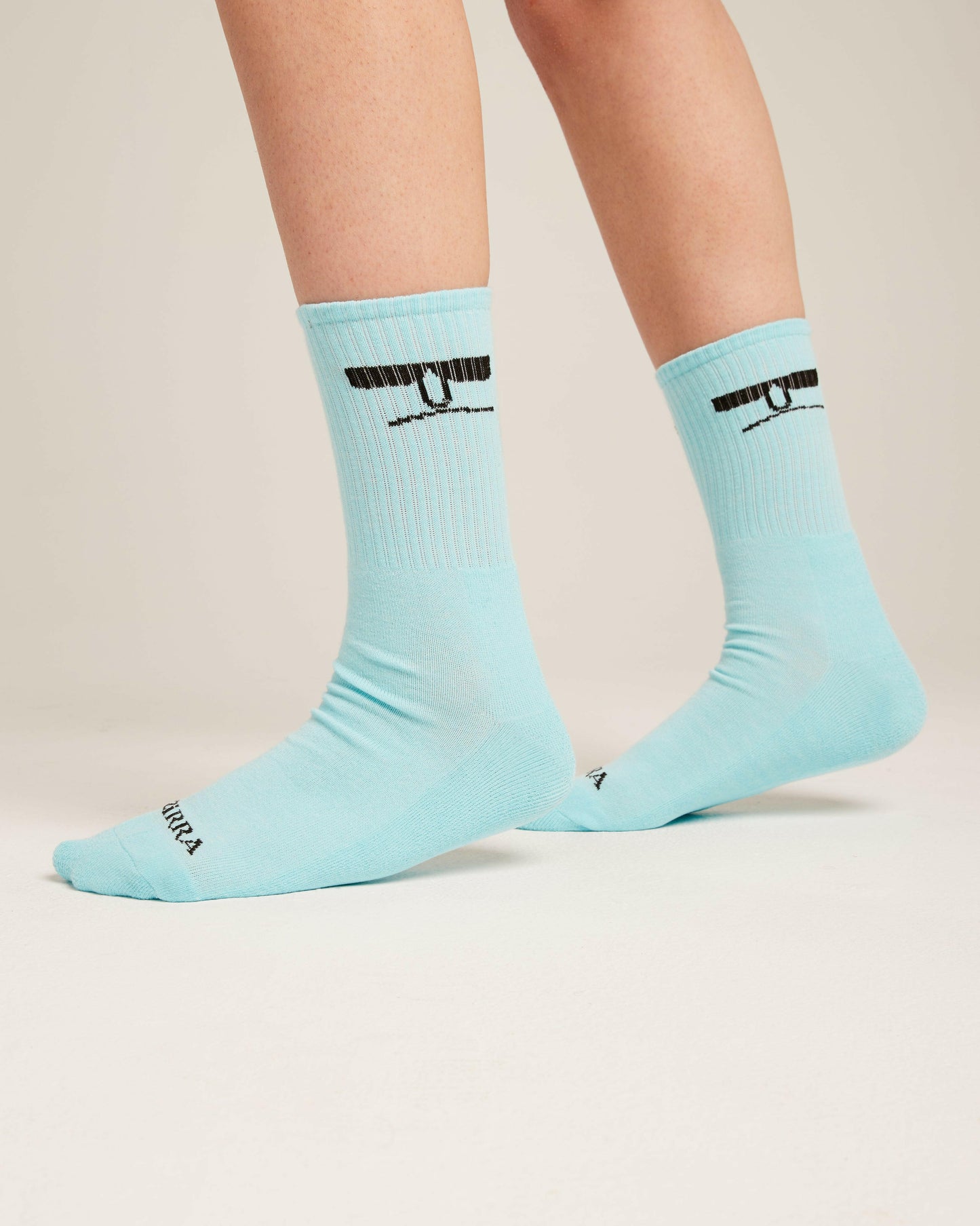 cool reaction light blue socks.